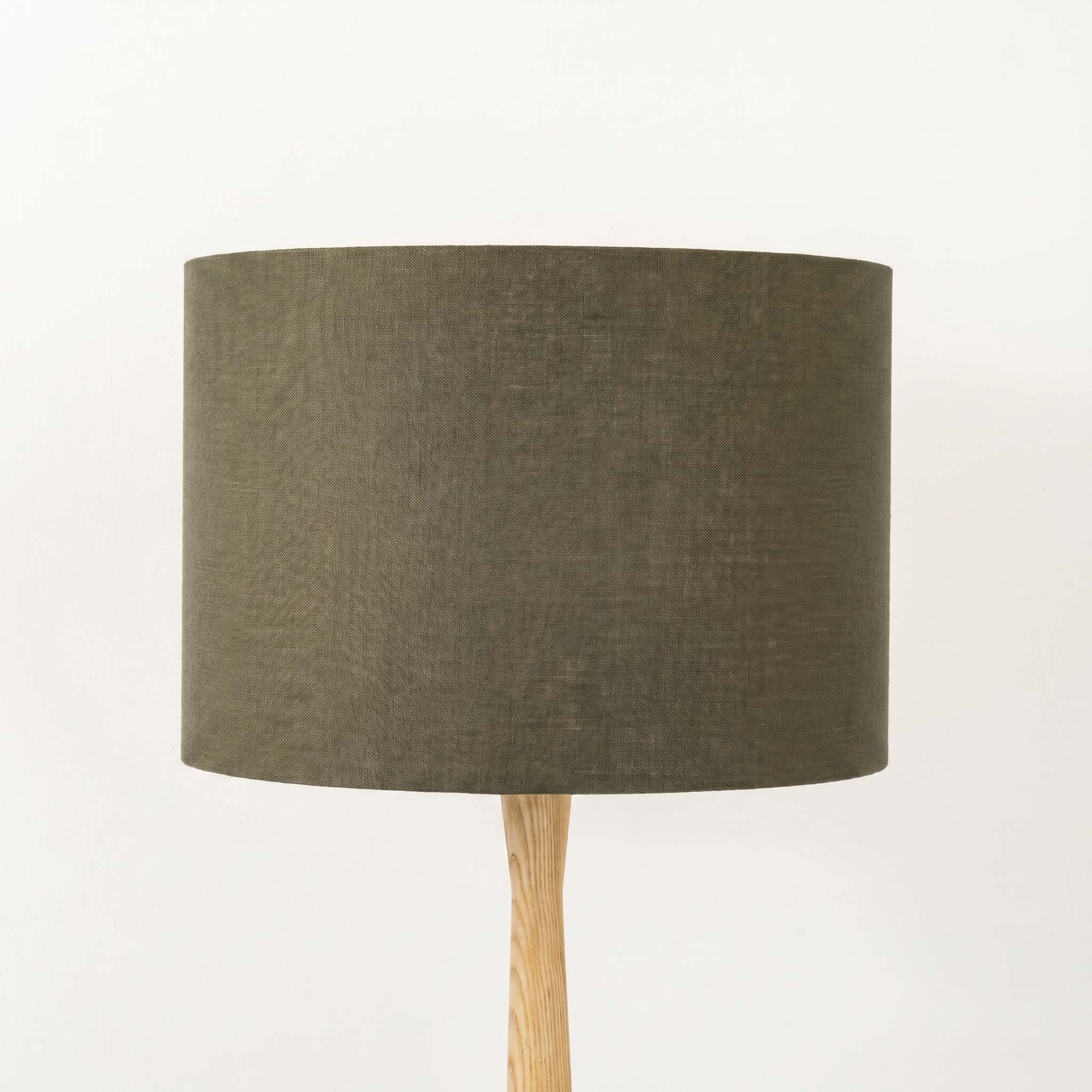 Khaki Green Linen Lampshade