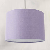 Lavender ceiling lampshade in textured linen