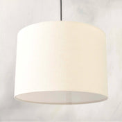 Cream ceiling lampshade in textured linen