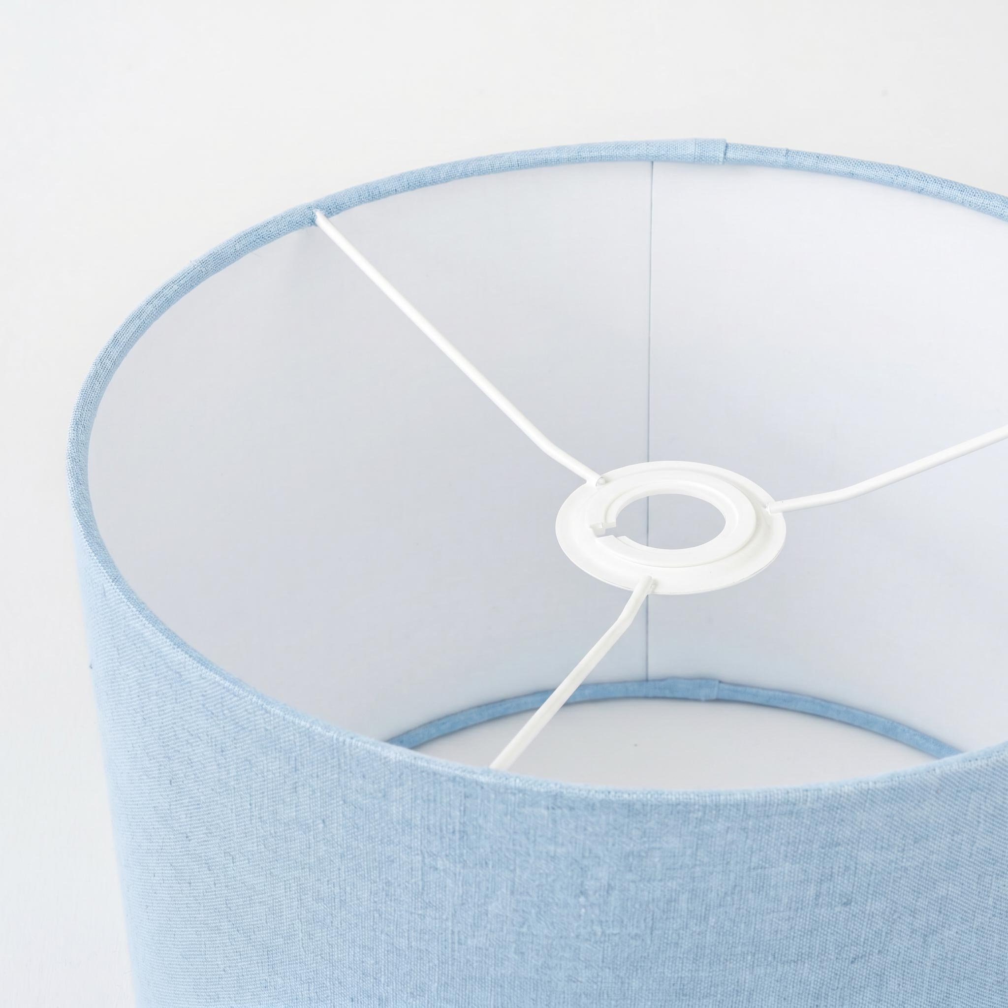 Light Sky Blue Linen Lampshade