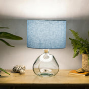 Light Sky Blue Linen Lampshade