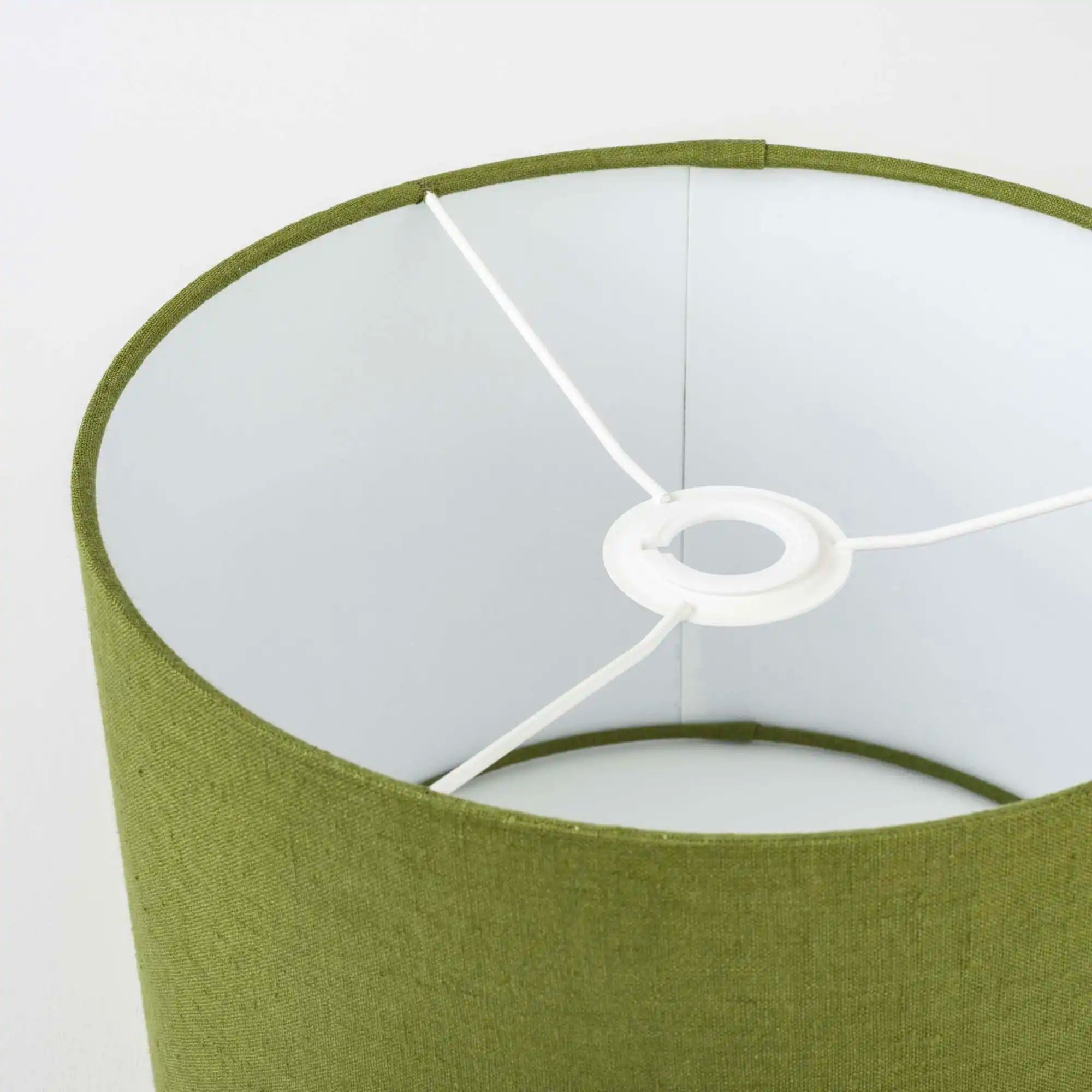 Moss Green Linen Lampshade