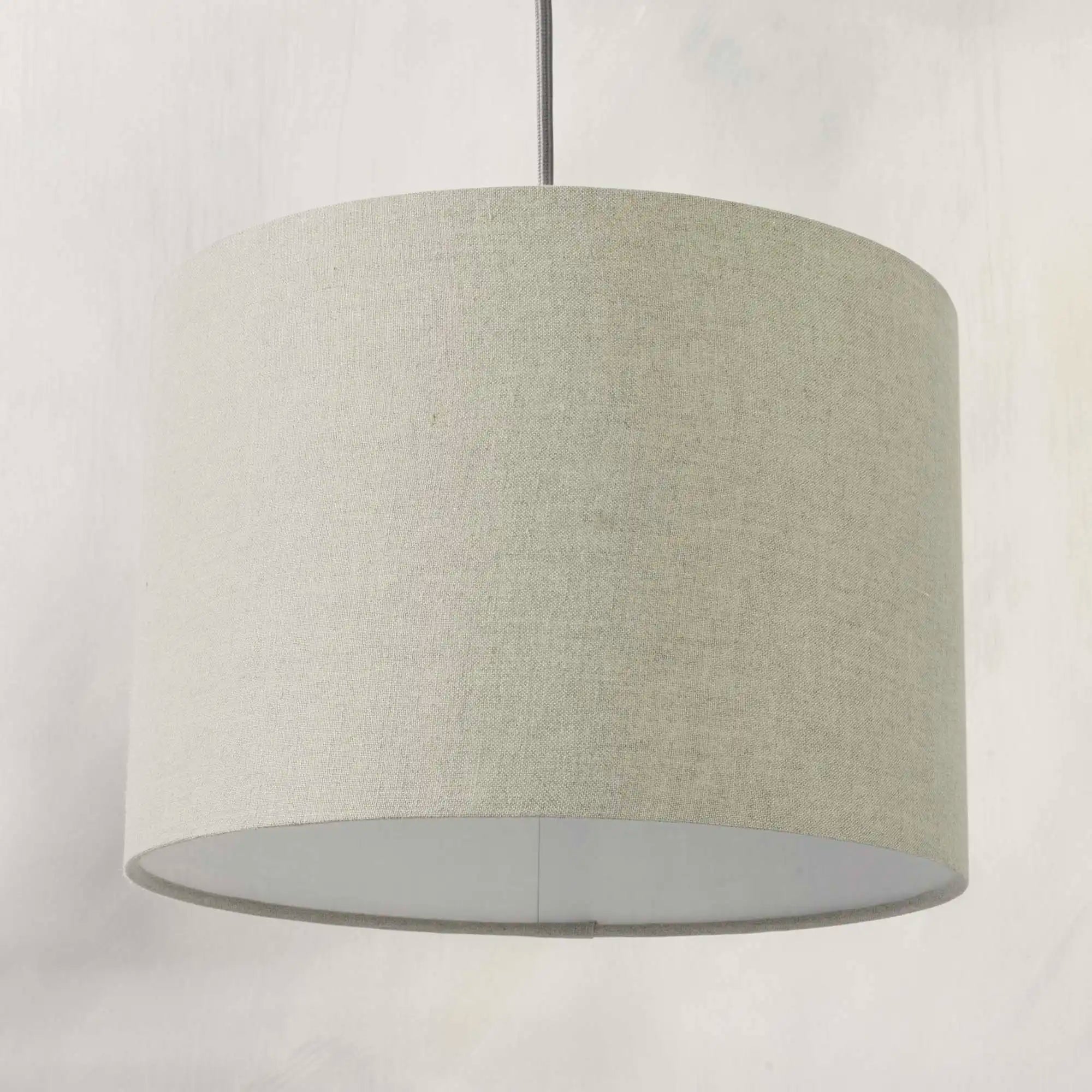 Natural linen ceiling lampshade in textured linen