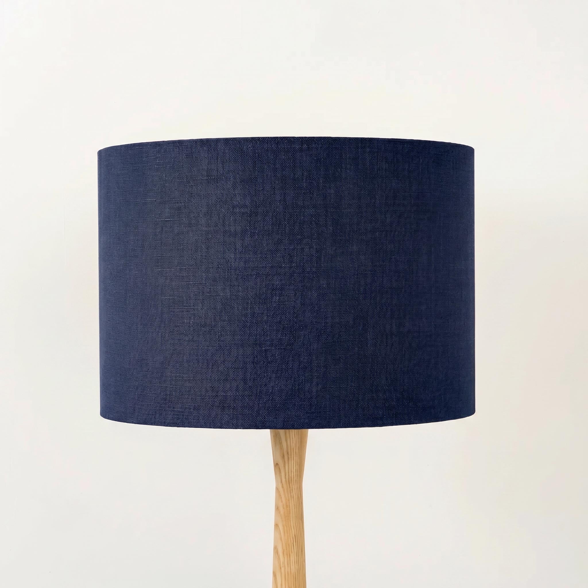 Navy Blue Linen Lampshade