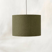 Olive Green Linen Lampshade