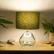 Olive Green Linen Lampshade