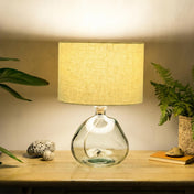 Pale Yellow Linen Lampshade