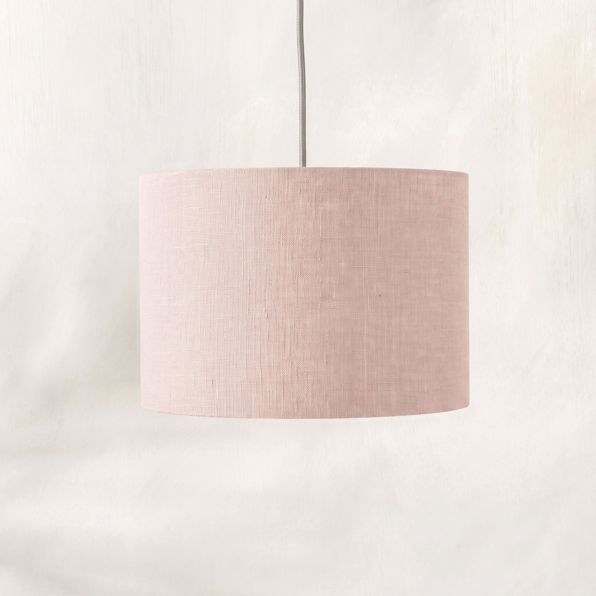 Pale Pink Linen Lampshade