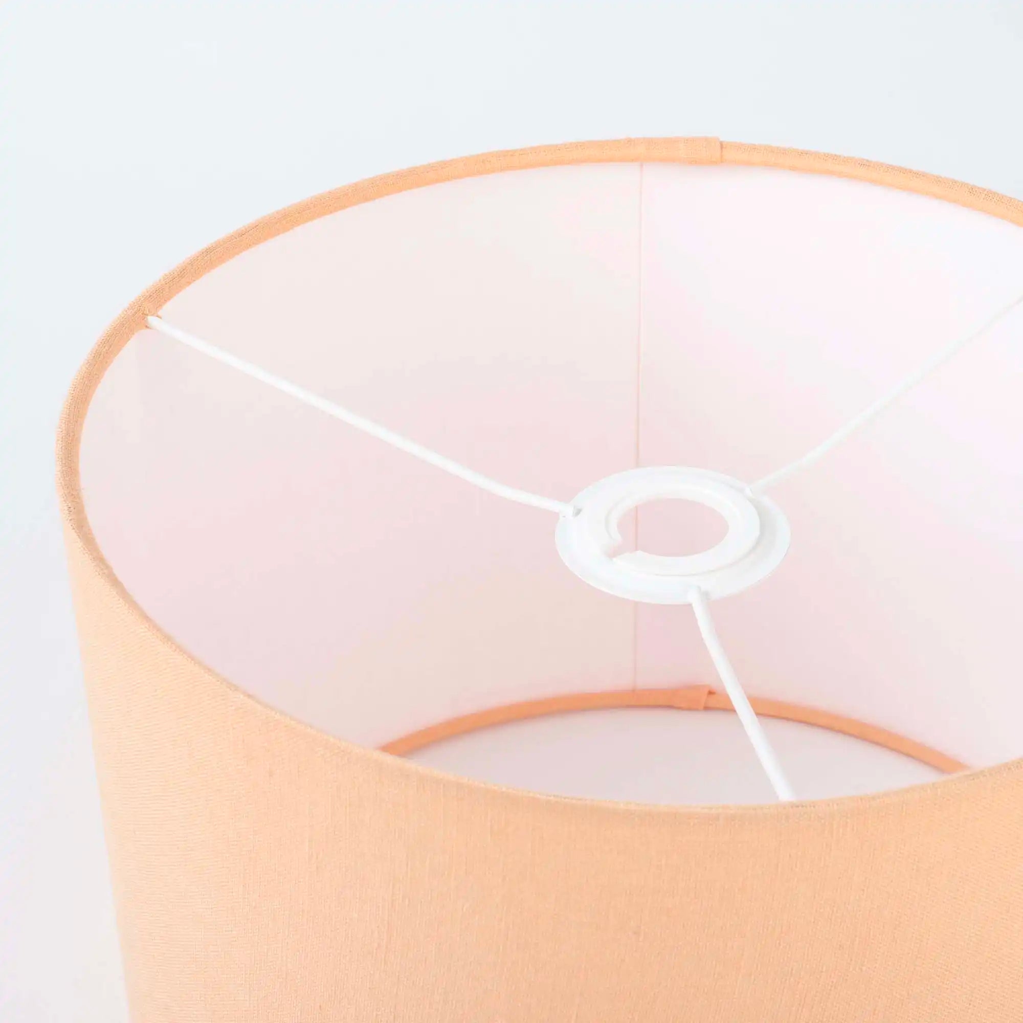 Peach Linen Lampshade