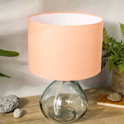 Peach Linen Lampshade