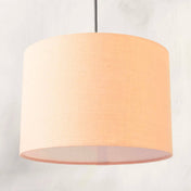 Peach ceiling lampshade in textured linen