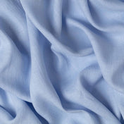Powder Blue linen fabric, crumpled to show its natural texture, washed European flax