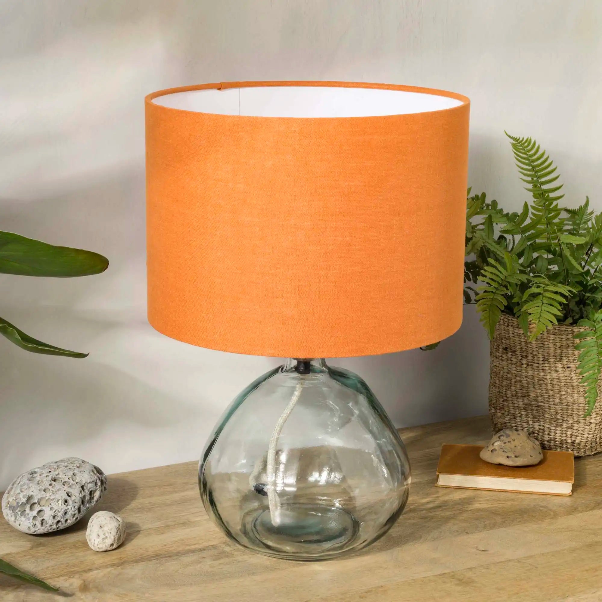 Pumpkin Orange Linen Lampshade