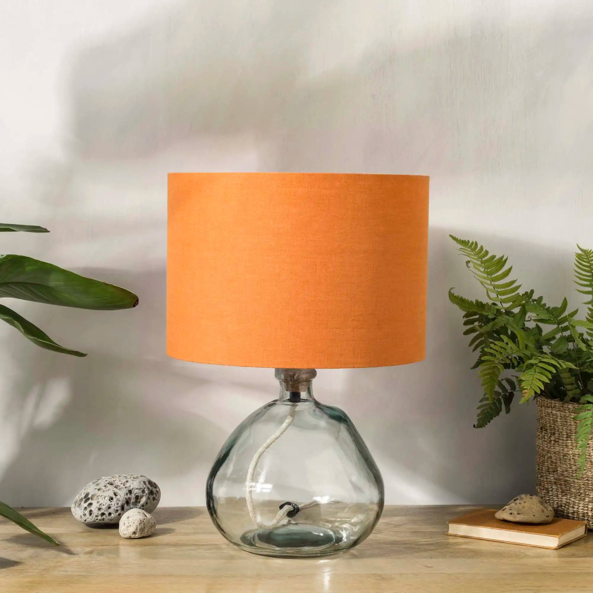 Pumpkin Orange Linen Lampshade