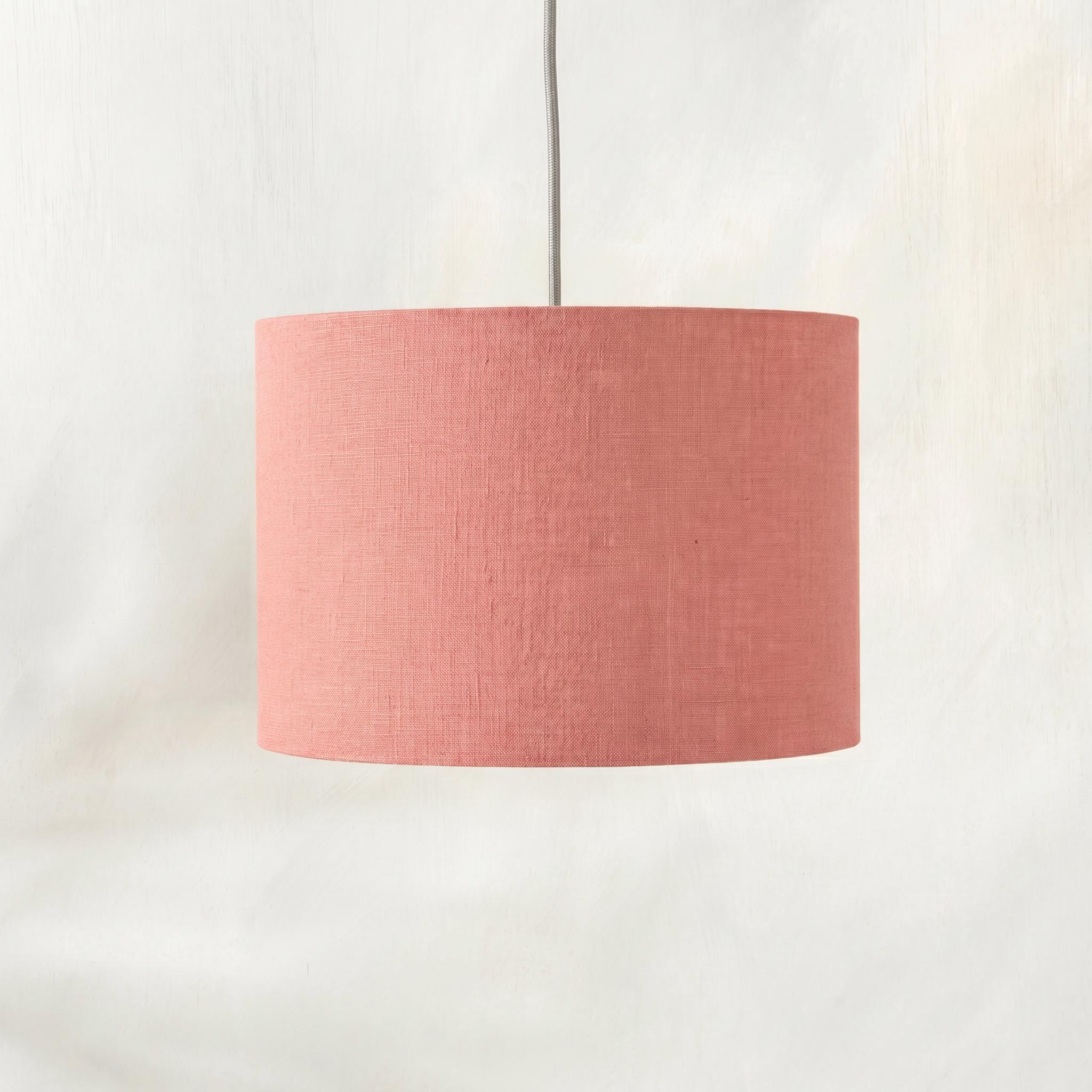 Rose Pink Linen Lampshade