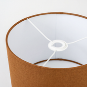 Rust Brown Linen Lampshade