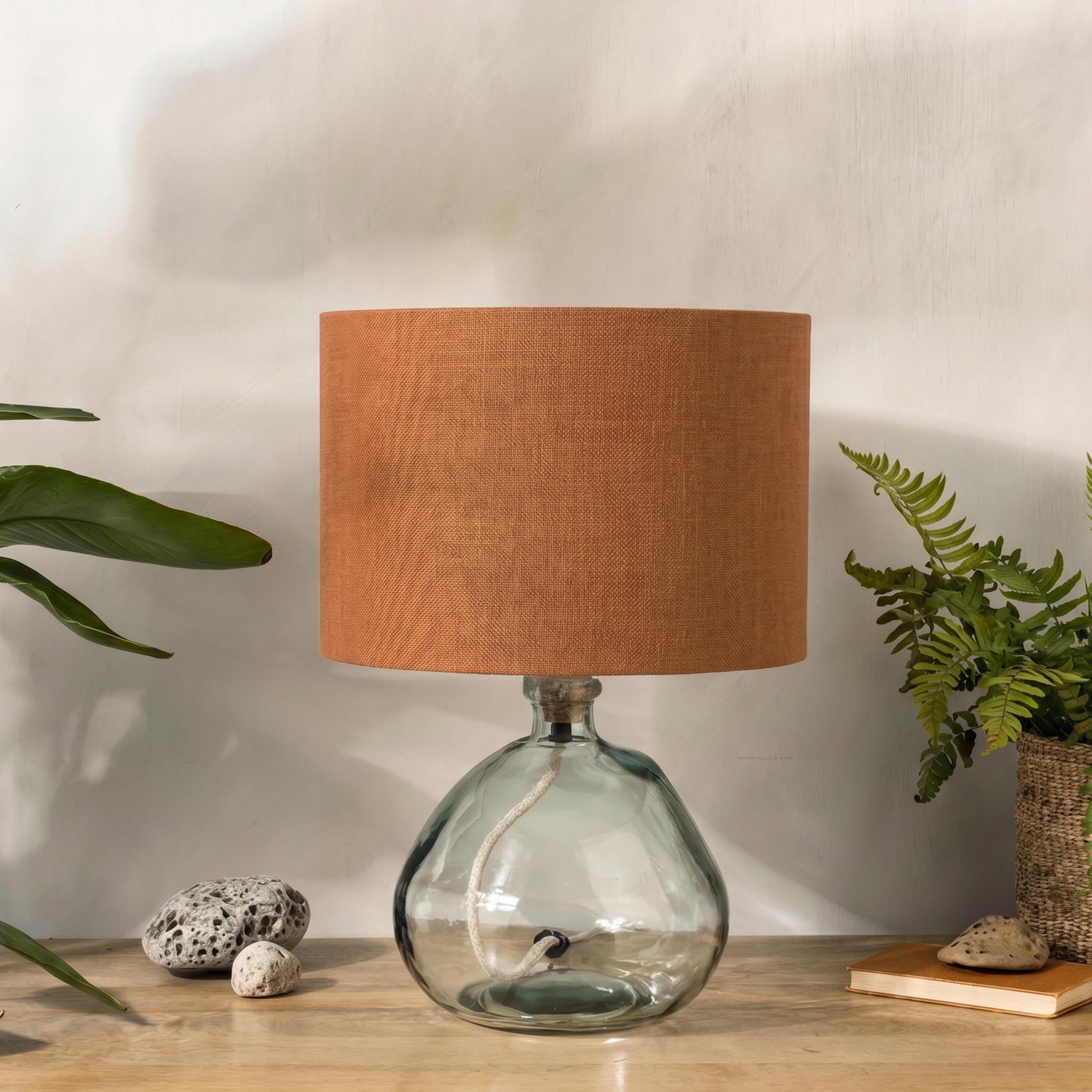 Rust Brown Linen Lampshade