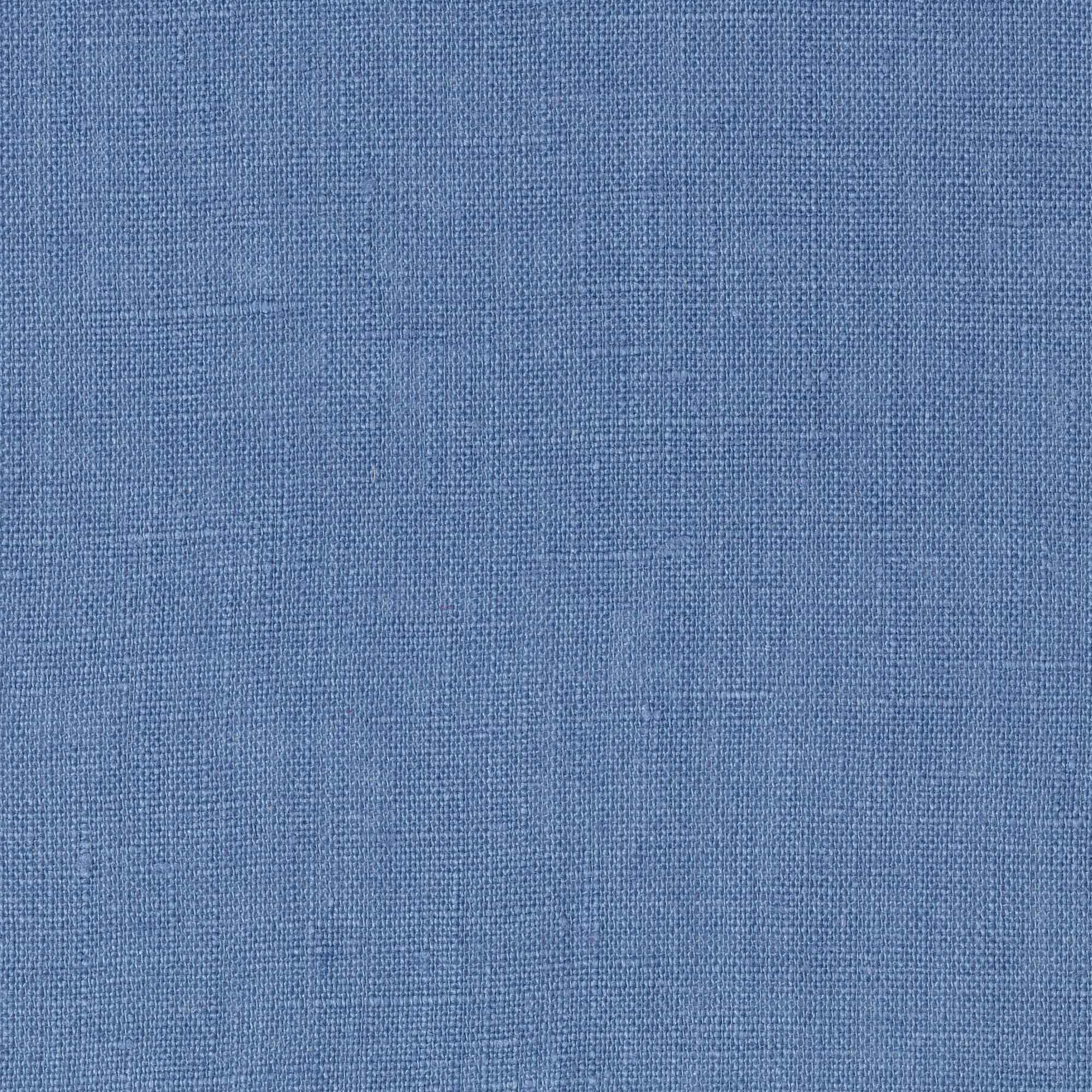 Steel Blue linen fabric, flat lay showing its natural weave, washed European flax