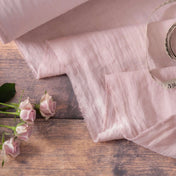 Washed Pure Light Dusty Pink Linen Fabric 205 g/m²