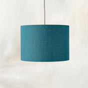 Turquoise Blue Linen Lampshade