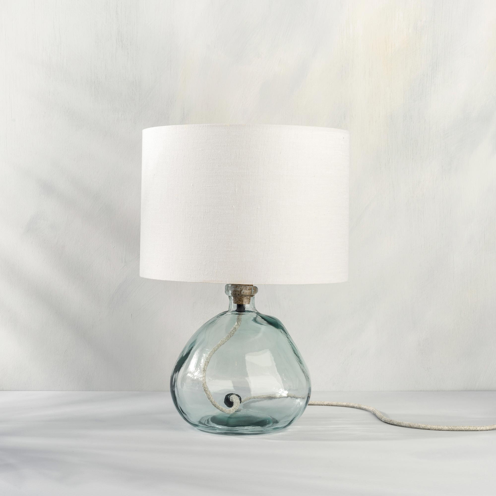 White Linen Lampshade