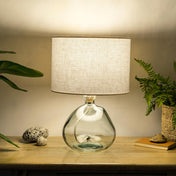 White Linen Lampshade