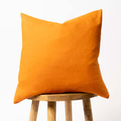 Pumpkin Orange Linen Cushion Cover