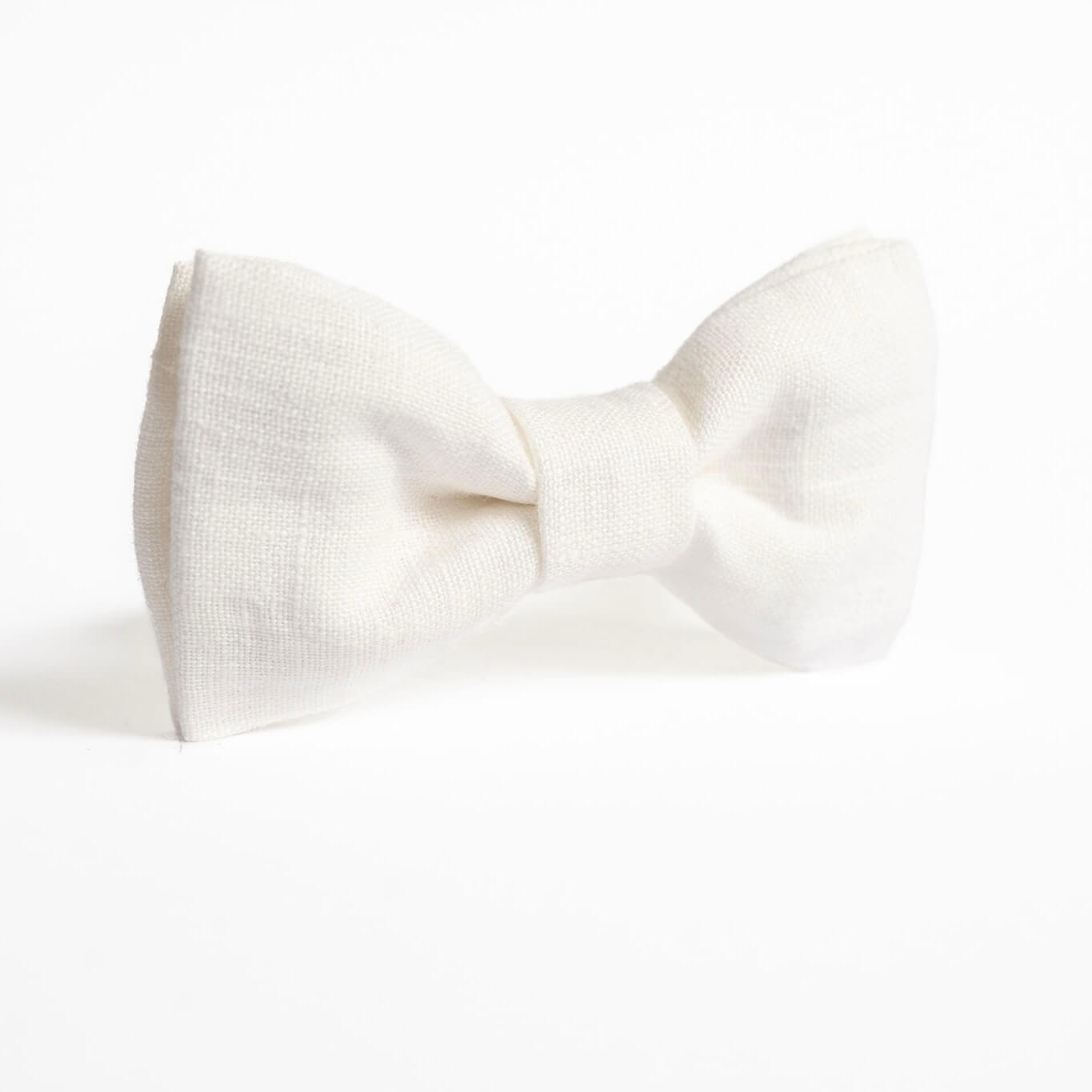 White Linen Bow Tie