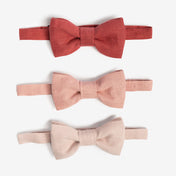 Raspberry Linen Bow Tie