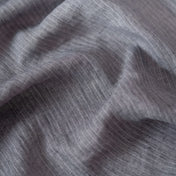 Grey Stripes Mélange linen fabric, crumpled to show its natural texture, washed European flax