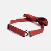 Raspberry Linen Bow Tie