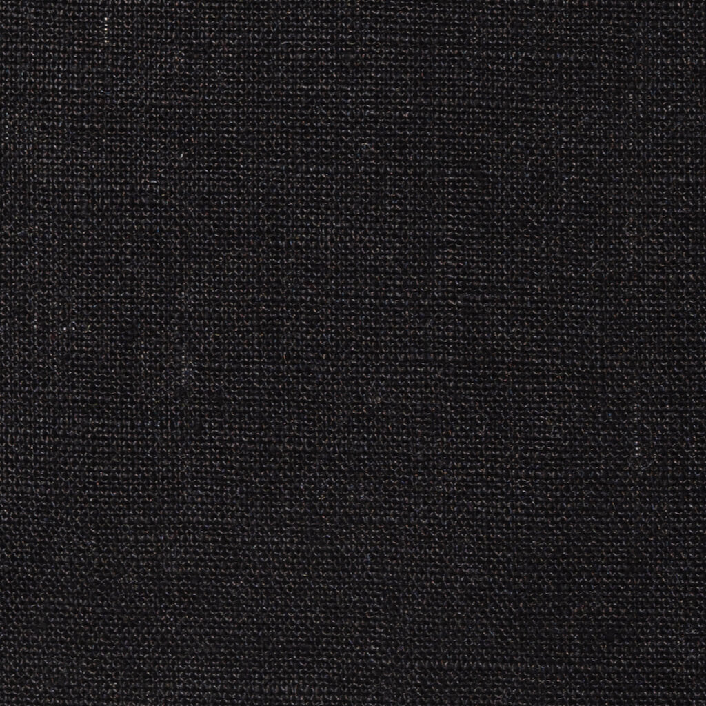 Black linen fabric swatch