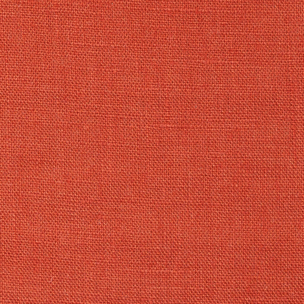 Washed Pure Brick Red Linen Fabric 205 g/m²