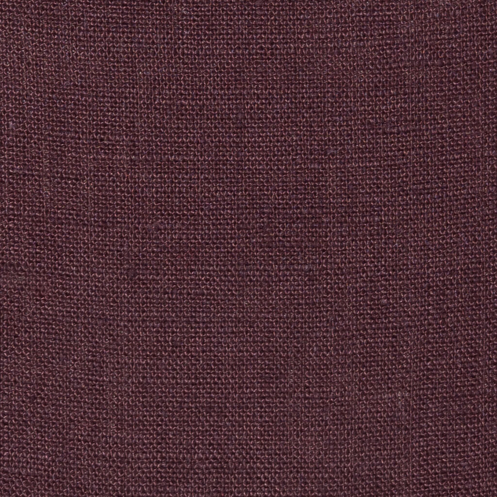 Washed Pure Dark Plum Purple Linen Fabric 205 g/m²