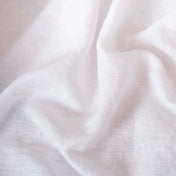 Bright White linen fabric, crumpled to show its natural texture, washed European flax