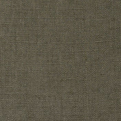 Khaki Green linen fabric, flat lay showing its natural weave, washed European flax