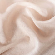 Light Cream linen fabric, crumpled to show its natural texture, washed European flax