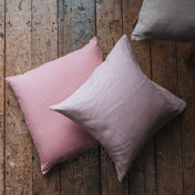 Rose Pink Linen Cushion Cover