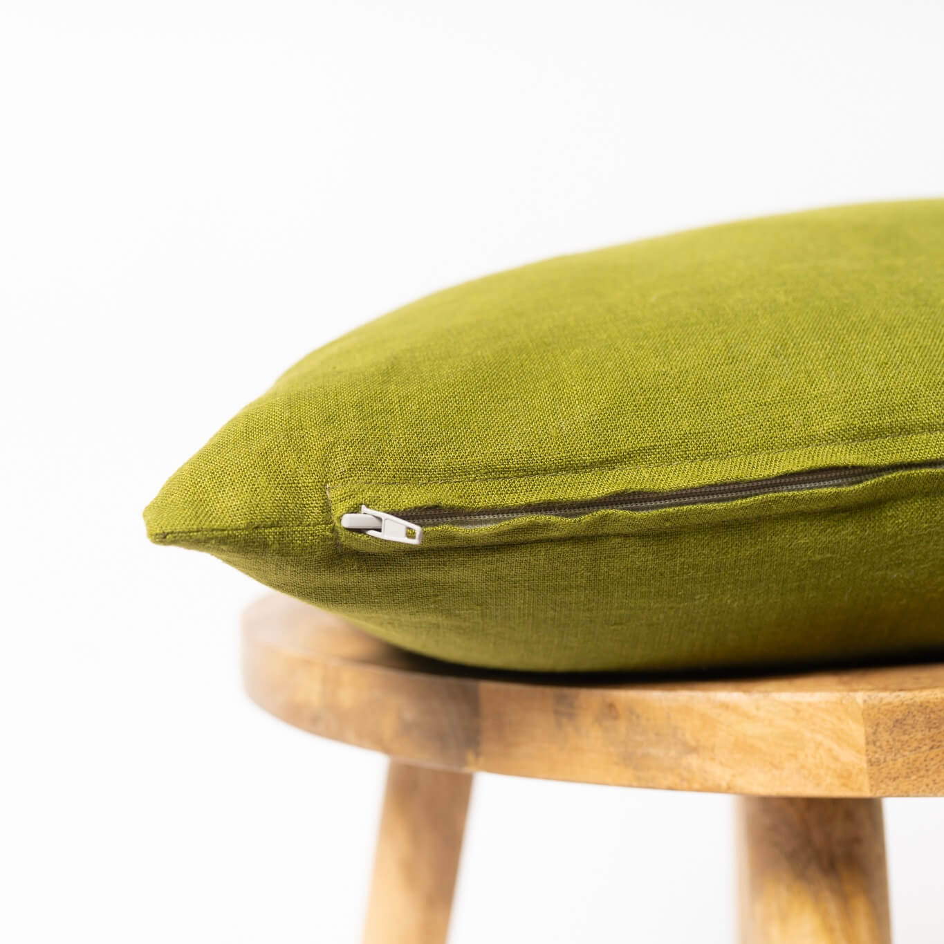 Moss Green Linen Cushion Cover