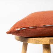 Terracotta Linen Cushion Cover