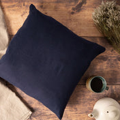 Navy Blue Linen Cushion Cover