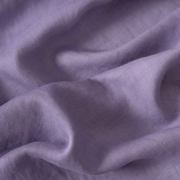 Washed Pure Lavender Linen Fabric 205 g/m²