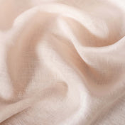 Washed Pure Light Cream Linen Fabric 205 g/m²