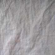 Washed Pure Blue Stripes Linen Fabric 205 g/m²