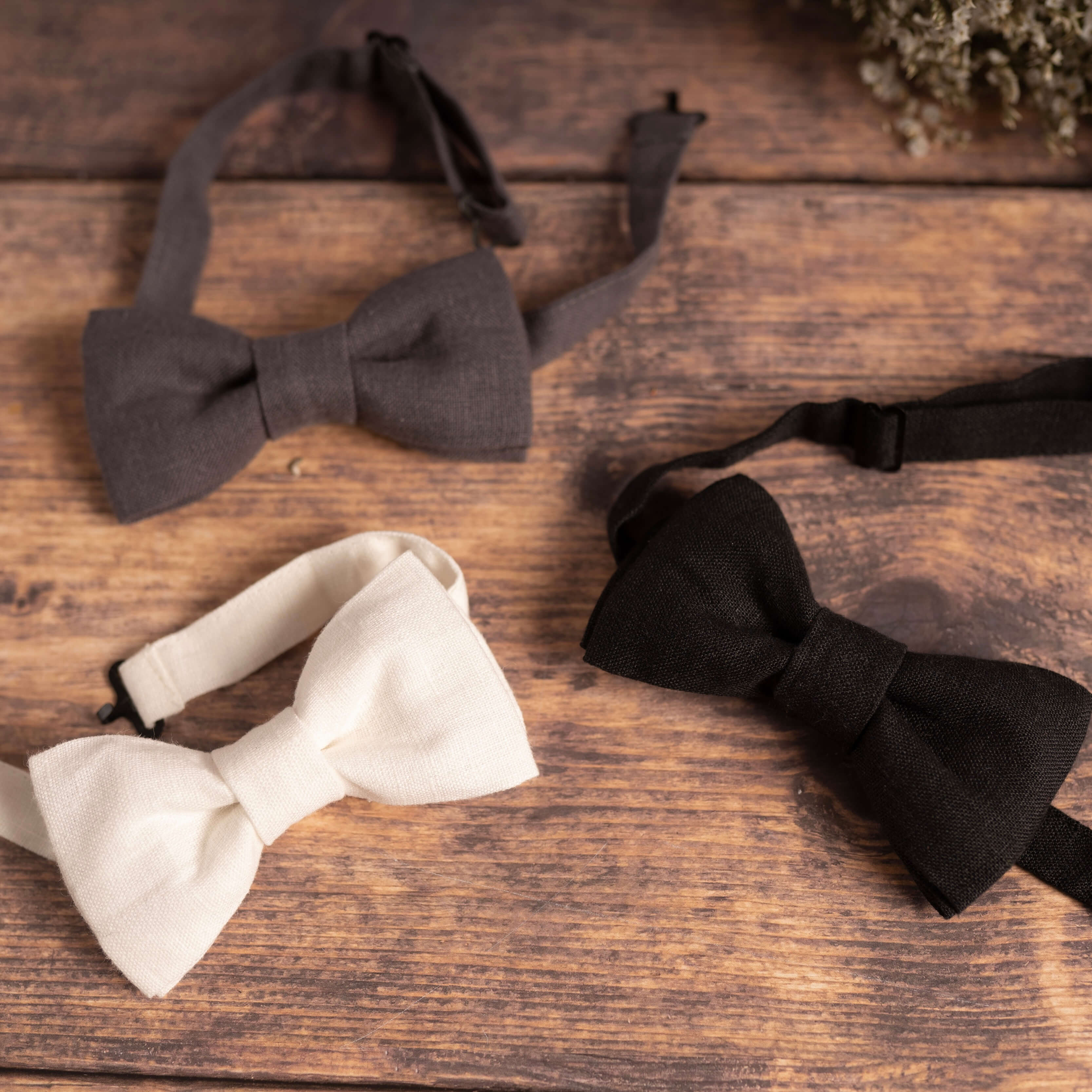 linen black tie