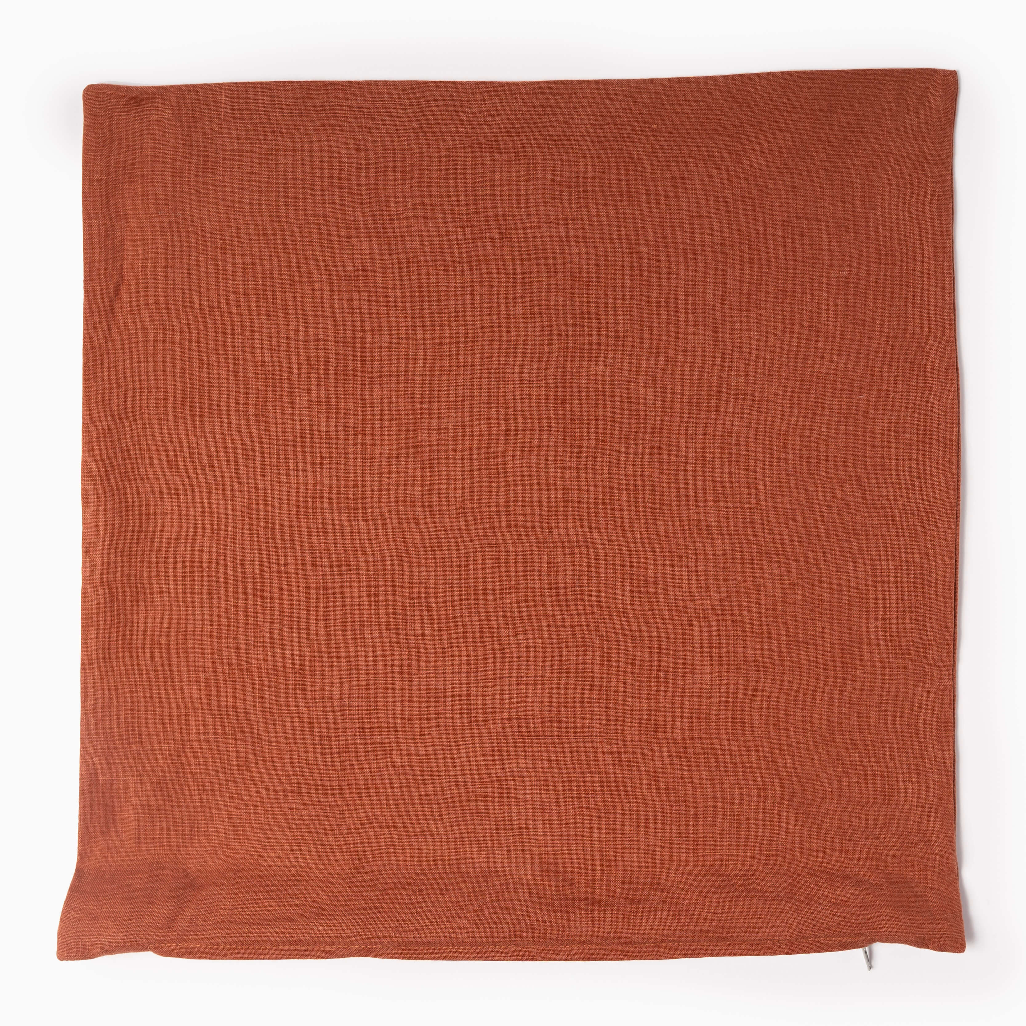 Terracotta Linen Cushion Cover