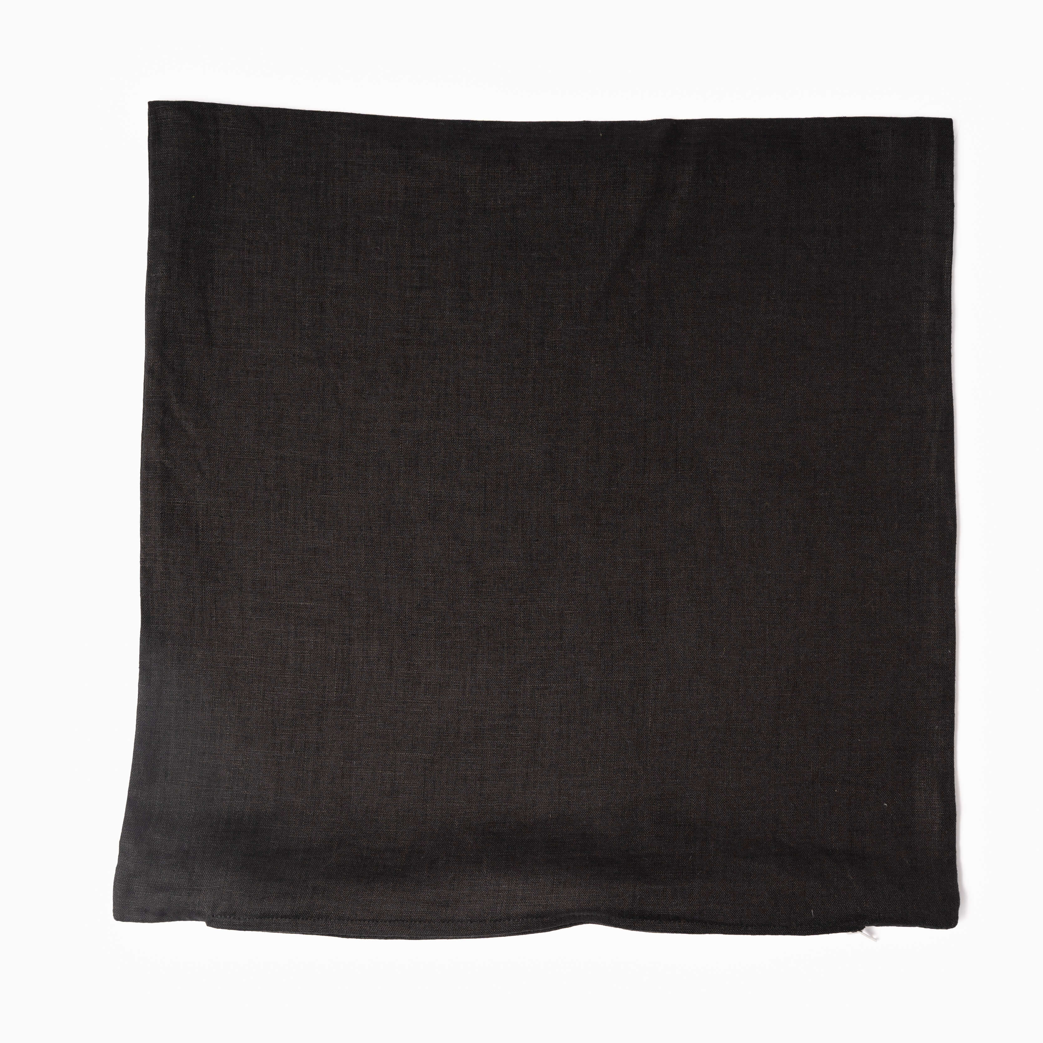 Black linen cushion cover without insert
