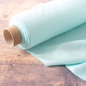 Washed Pure Pastel Light Mint Linen Fabric 205 g/m²